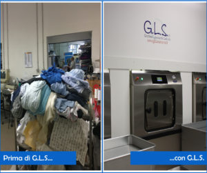 Confronto lavanderia prima e dopo GLS